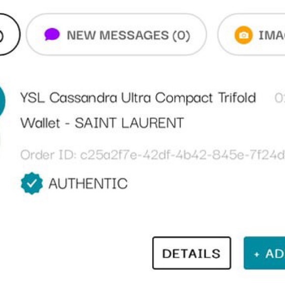 Authentic- YSL Cassandra Ultra Compact- Wallet -Tri fold - Picture 12 of 14